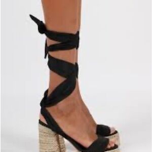 Christian Louboutin MARIZA DU DESERT Platform Heels Espadrille Sandal Shoes